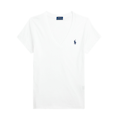 COTTON JERSEY V-NECK TEE