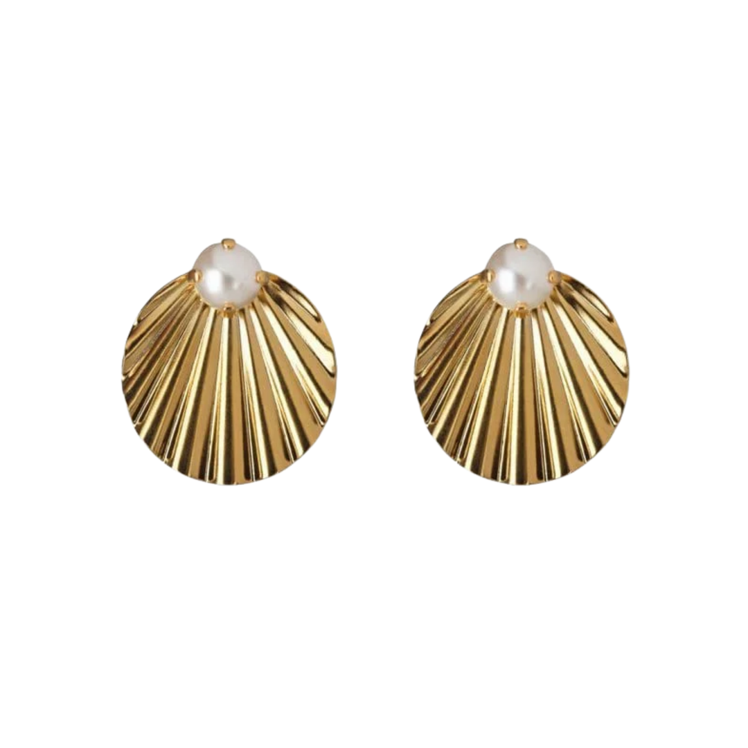 MILOS EARRINGS GOLD PEARL