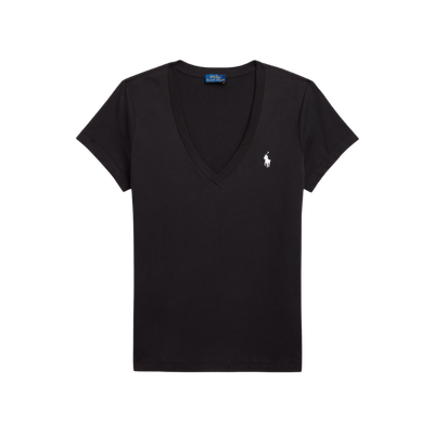 COTTON JERSEY V-NECK TEE