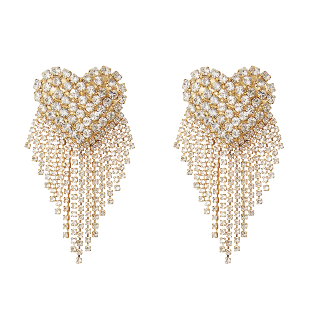 MINI CORDELIA EARRINGS GOLD CRYSTAL