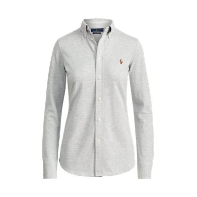SLIM FIT KNIT COTTON OXFORD SHIRT