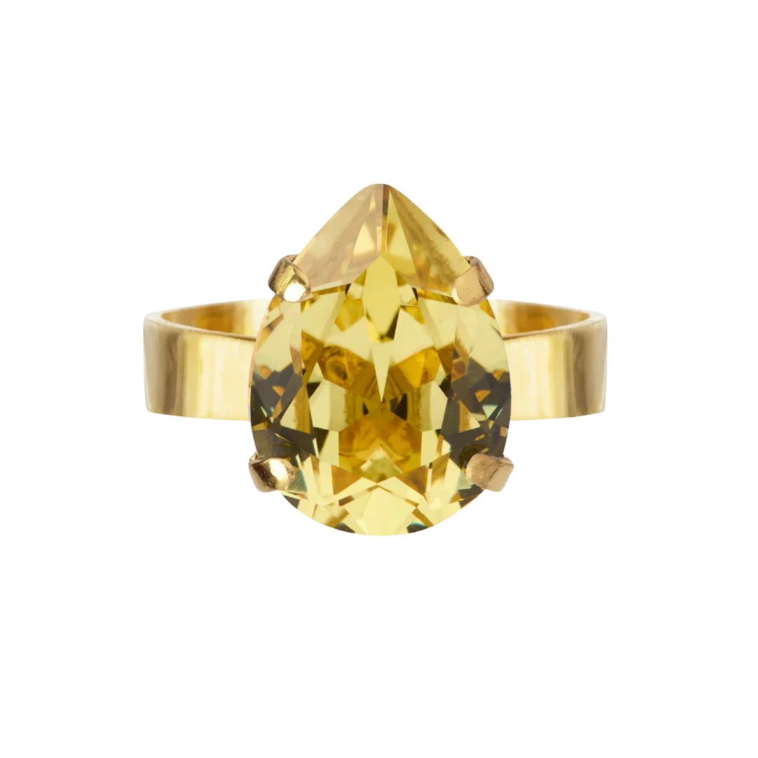 MINI DROP RING GOLD DARK JONQUIL