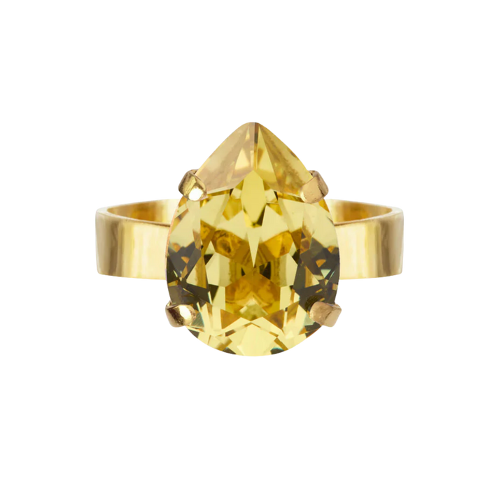 MINI DROP RING GOLD DARK JONQUIL