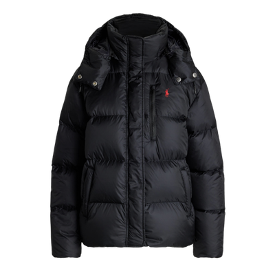 WATER-REPELLENT QUILTED DOWN JACKET BLACK