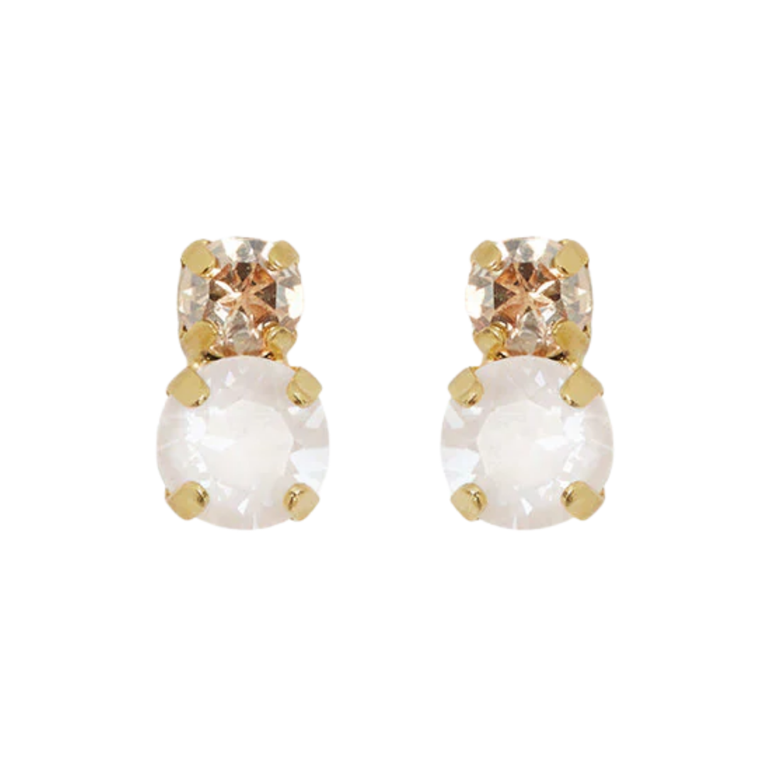LEAH EARRINGS GOLD ELECRIC WHITE COMBO