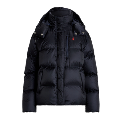 WATER-REPELLENT QUILTED DOWN JACKET NAVY