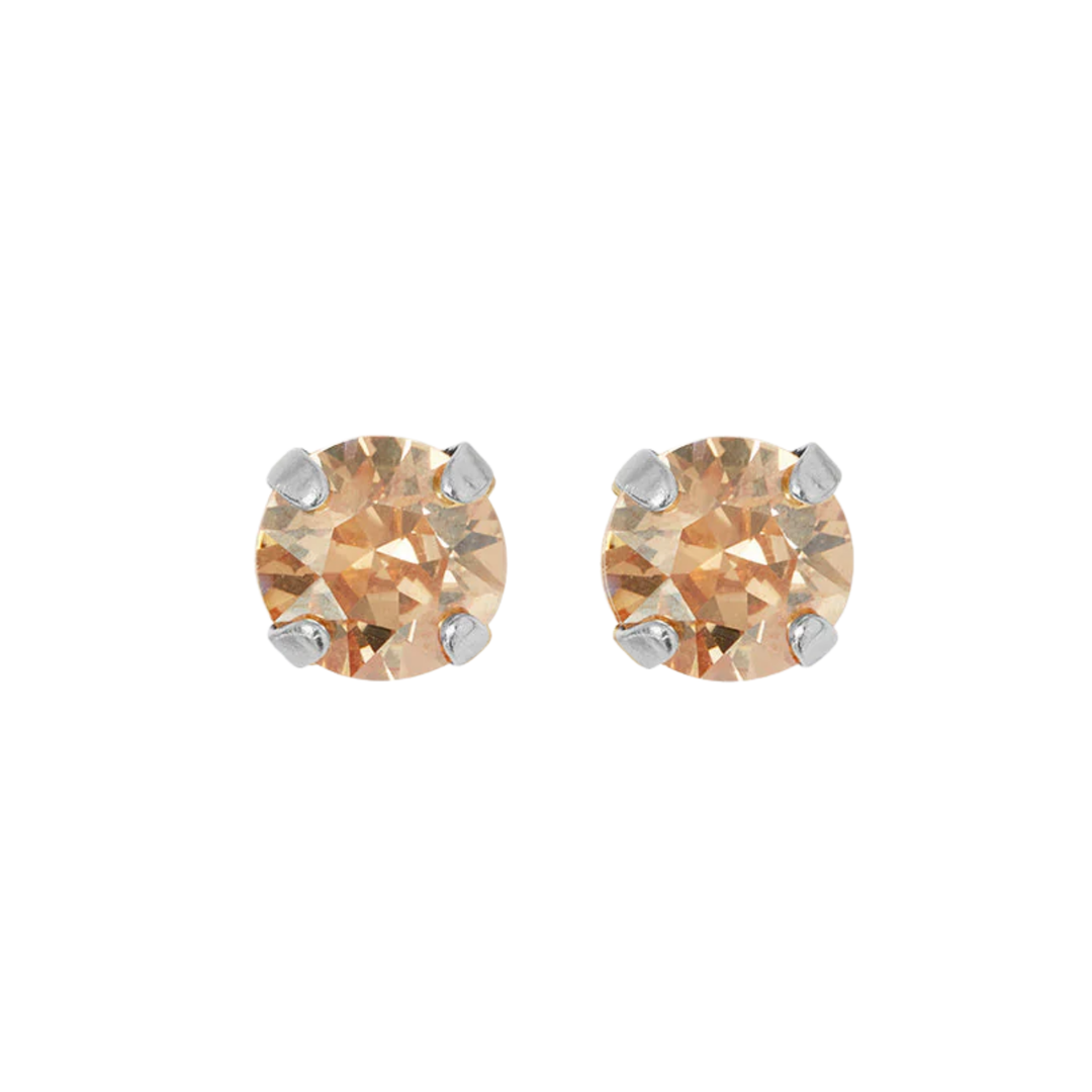MINI STUD EARRINGS RHODIUM GOLDEN SHADOW