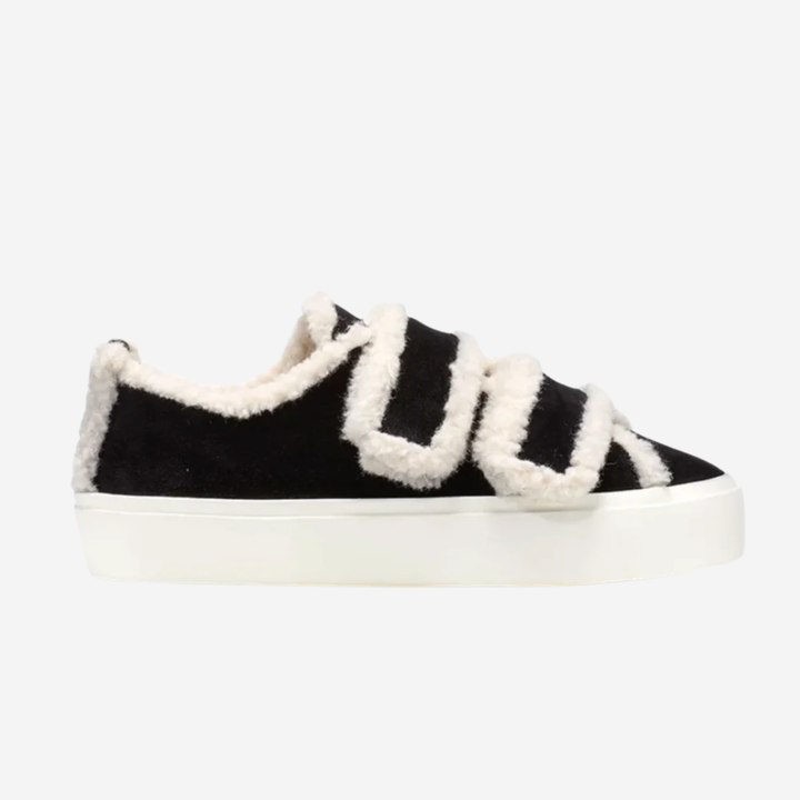 Shearling Low Velcro Black