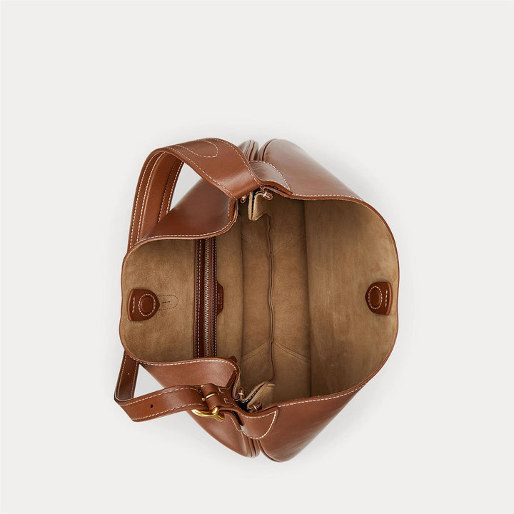 POLO ID CALFSKIN LARGE SHOULDER BAG CUOIO