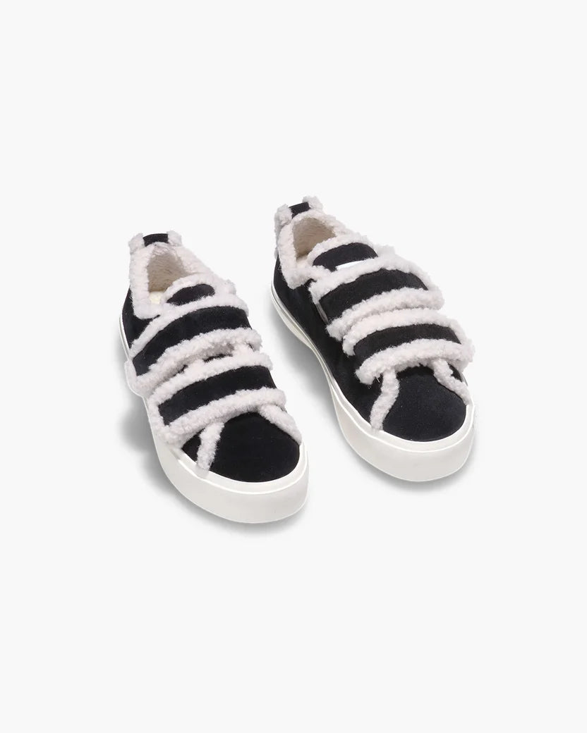 Shearling Low Velcro Black