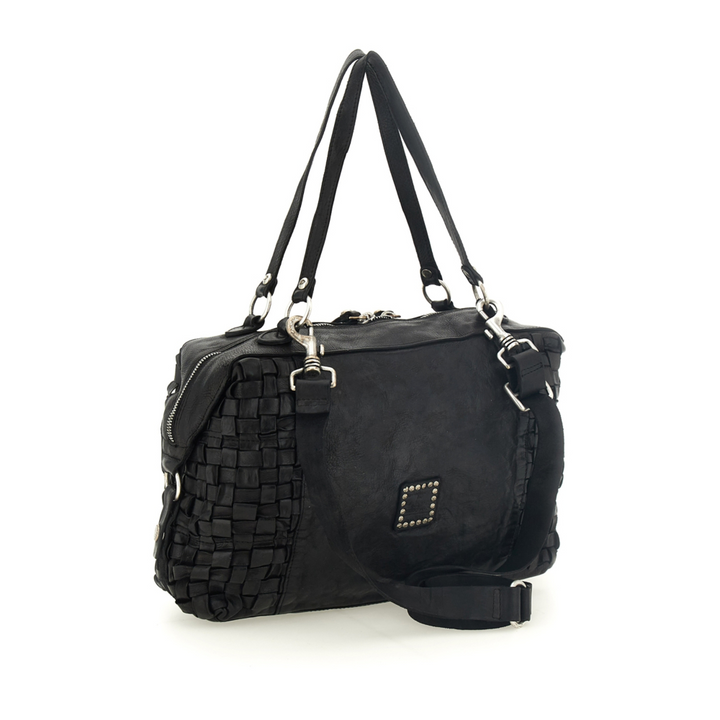 RACHELE - BOWLING BAG COW WOVEN