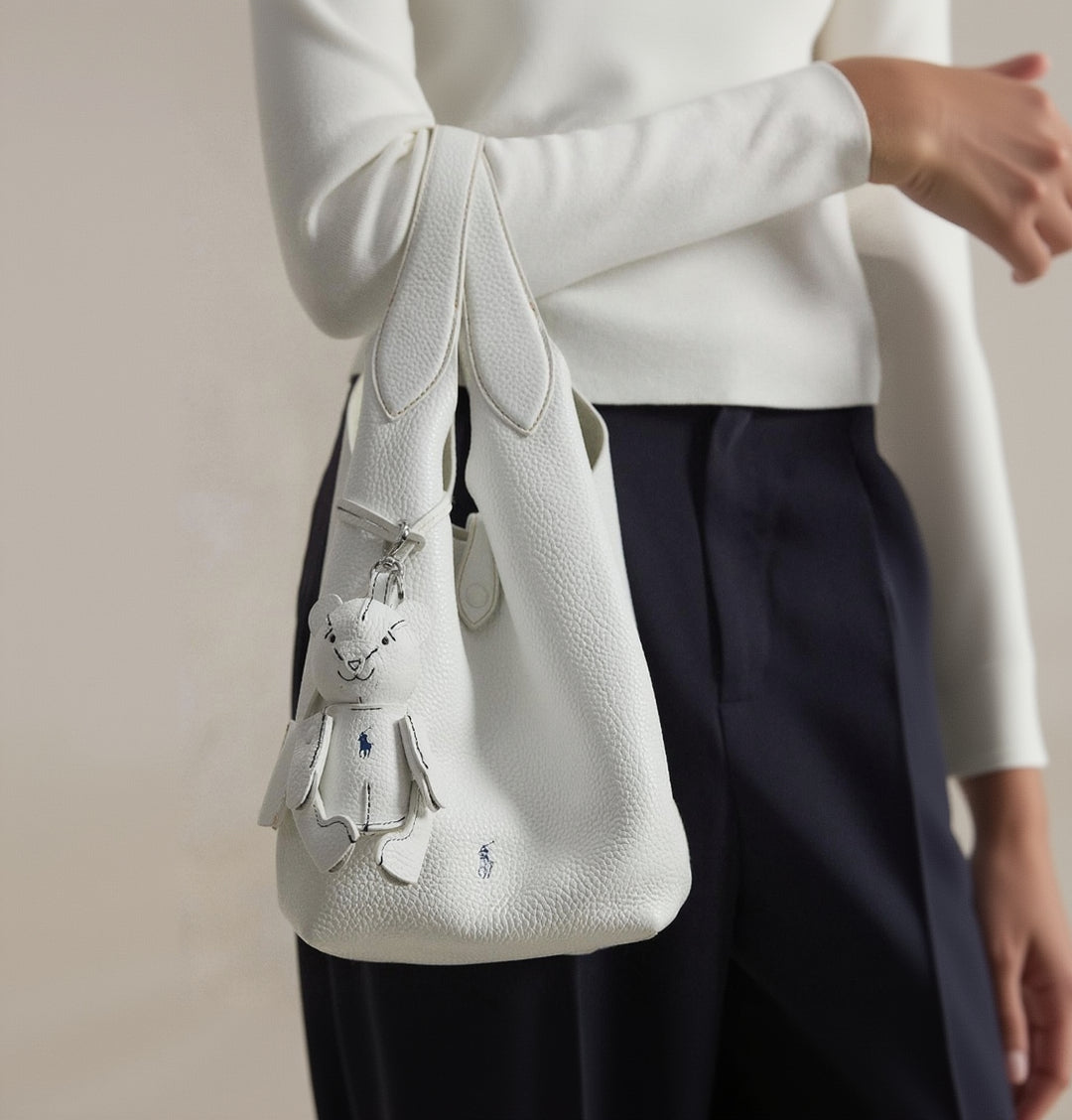 POLO BEAR LEATHER BAG CHARM