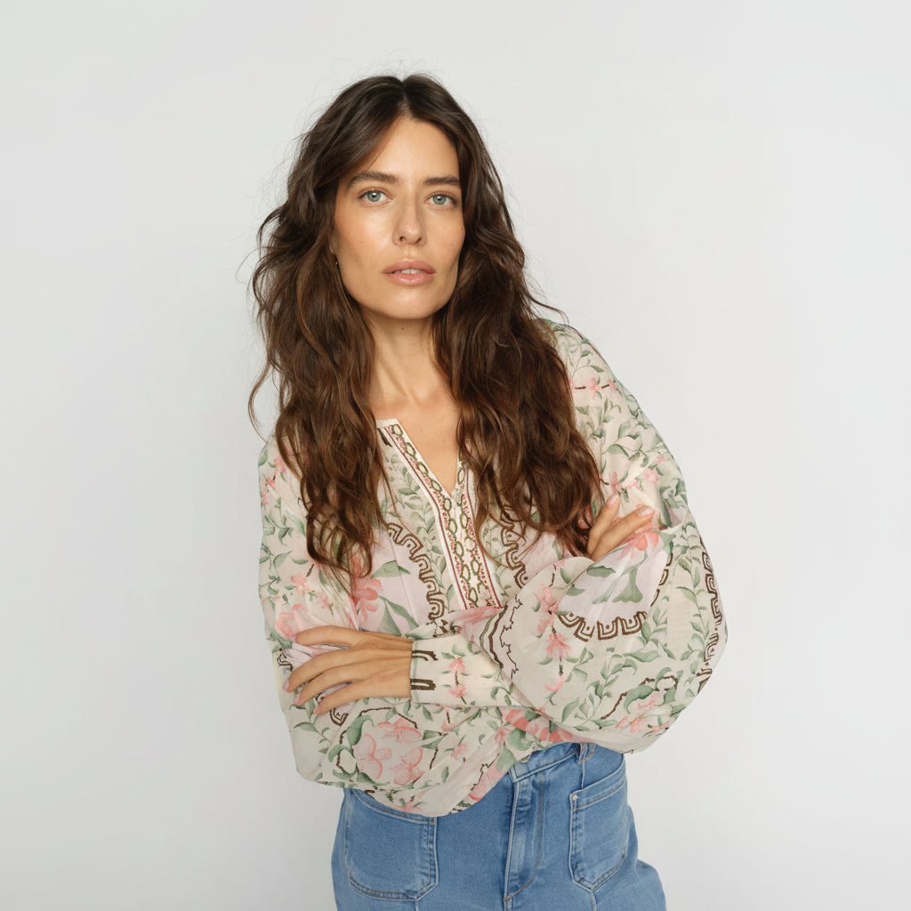 MMWylde Orchid Blouse Turf Green