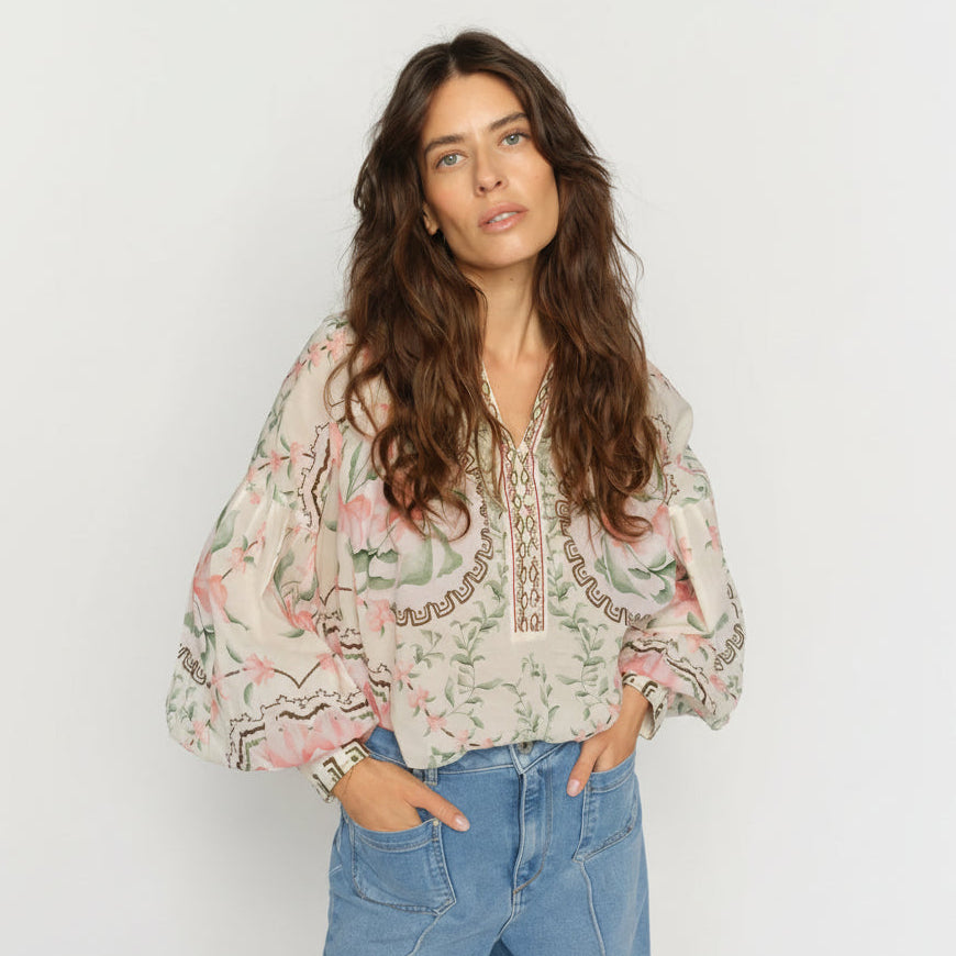 MMWylde Orchid Blouse Turf Green