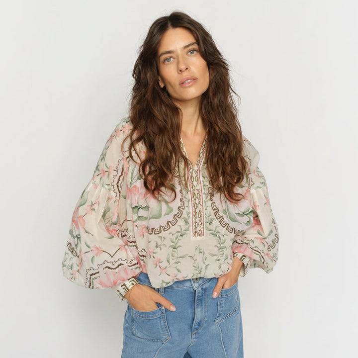 MMWylde Orchid Blouse Turf Green