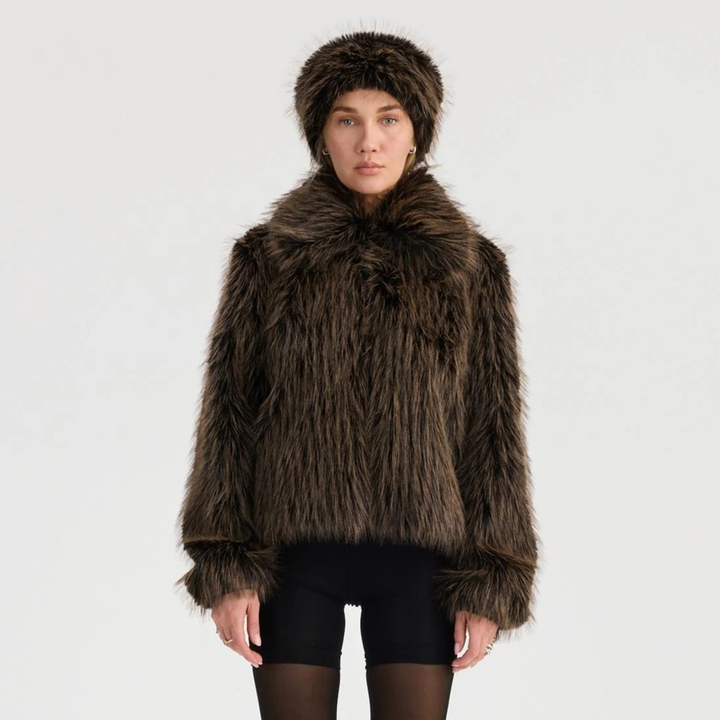 Alaska Faux Fur Jacket Mocca