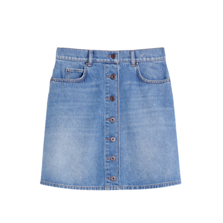 WKDNATALE Authentic Denim Mini Skirt