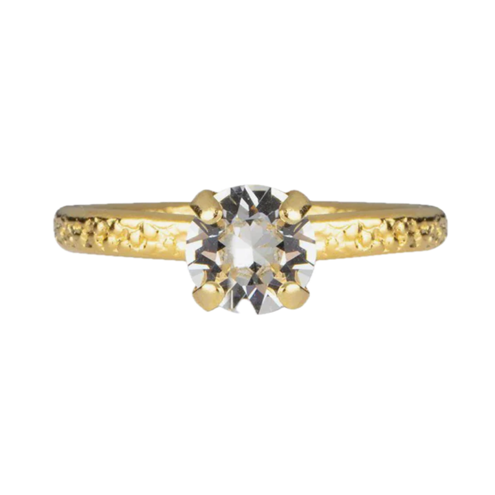 NATTI RING GOLD CRYSTAL