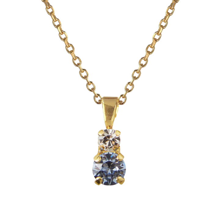 LEAH NECKLACE GOLD BLUE COMBO
