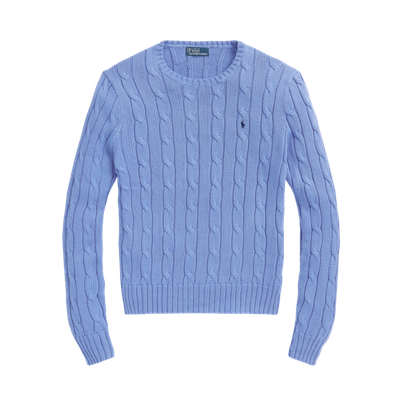 CABLE-KNIT COTTON CREWNECK SWEATER