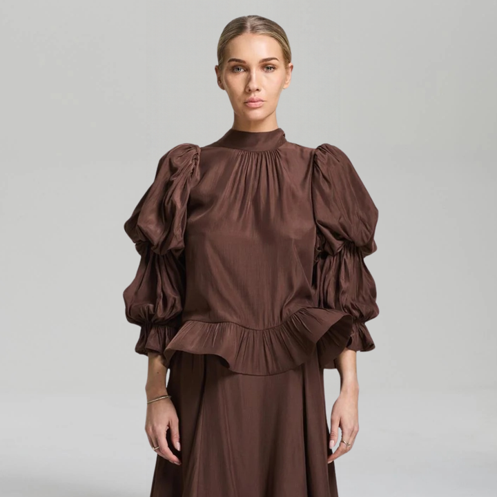 Skye Blouse Espresso Brown