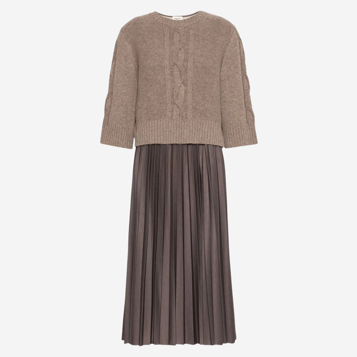 WKDCALCO Jersey Dress and Wool Top Set