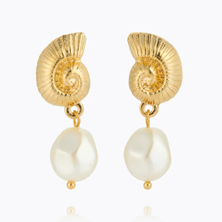 SEADORA EARRINGS GOLD PEARL