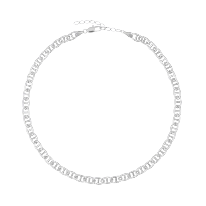 BETTY CHAIN NECKLACE RHODIUM