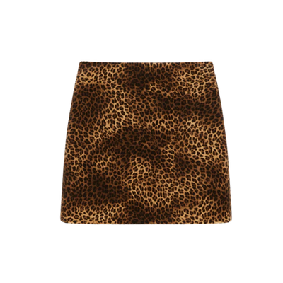 WKDDISCO Printed Velvet Mini Skirt