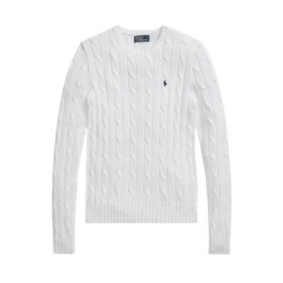 CABLE-KNIT COTTON CREWNECK SWEATER