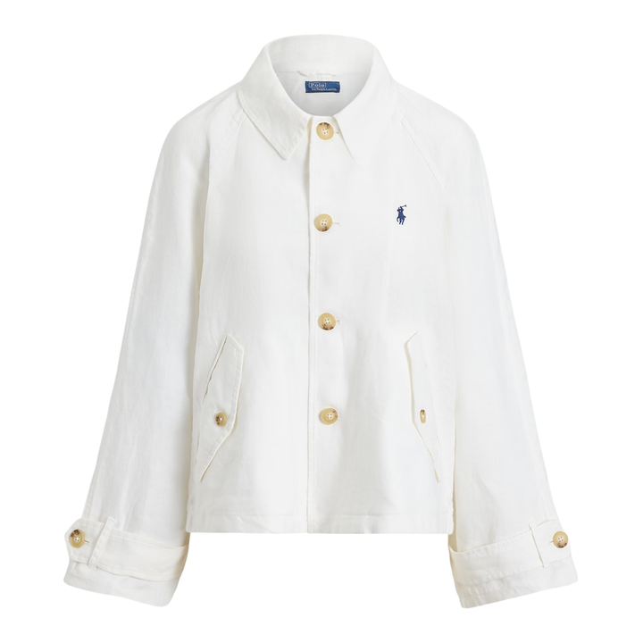 LINEN TRENCH White