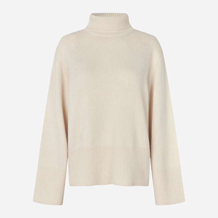 Alpha Knit T-Neck Cream