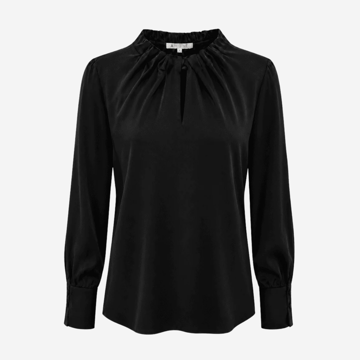 Ada Silkebluse Black