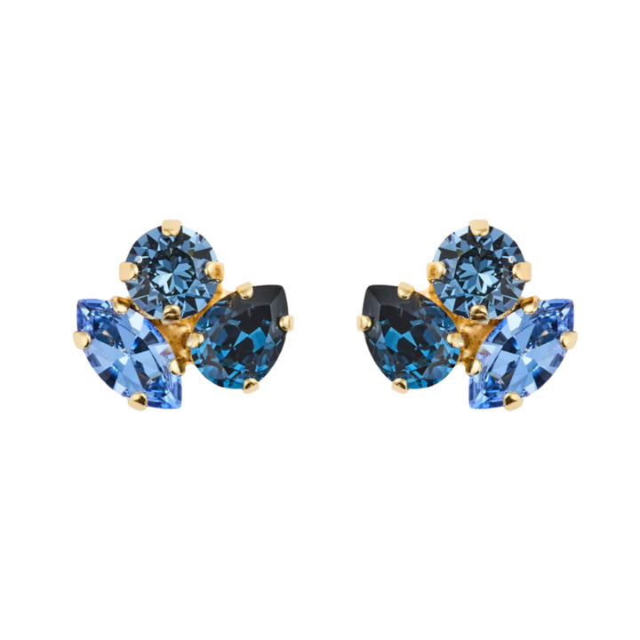 ANA EARRINGS GOLD	DENIM BLUE COMBO