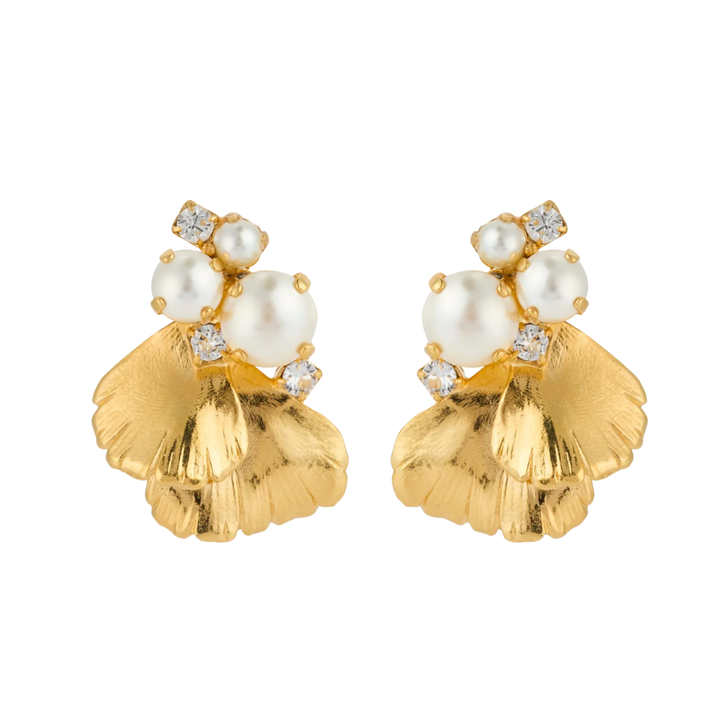 LUMI PEARL EARRINGS GOLD