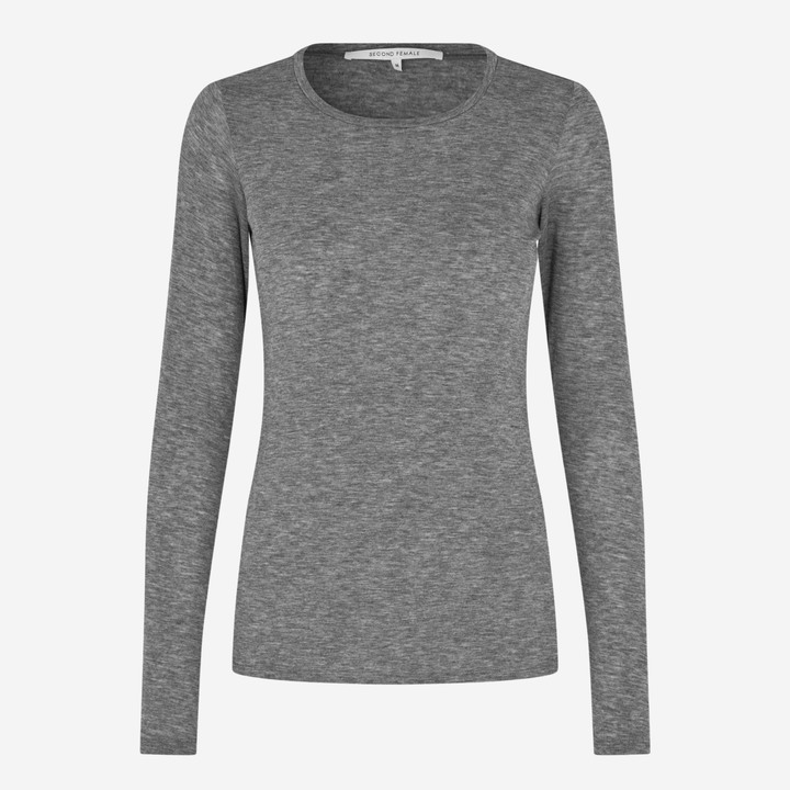 Matima O-Neck Tee Dark Grey Melange