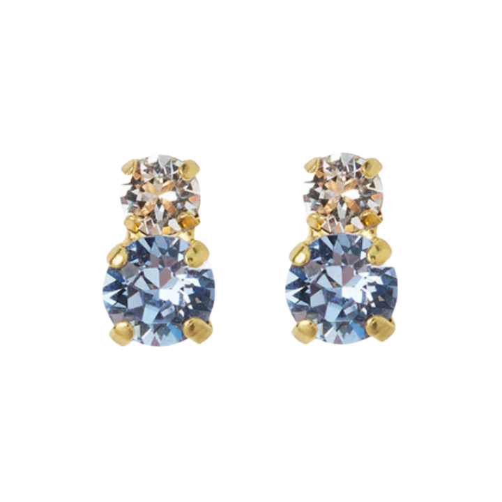 LEAH EARRINGS GOLD BLUE COMBO