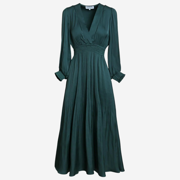 Adriel Solid Dress Emerald