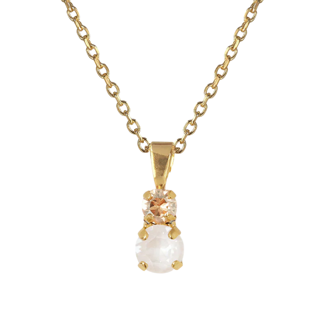 LEAH NECKLACE GOLD ELECTRIC WHITE COMBO