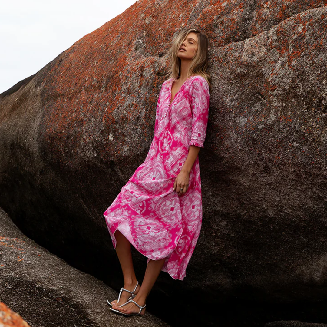 Long Poppy Praiano Pink Ikat
