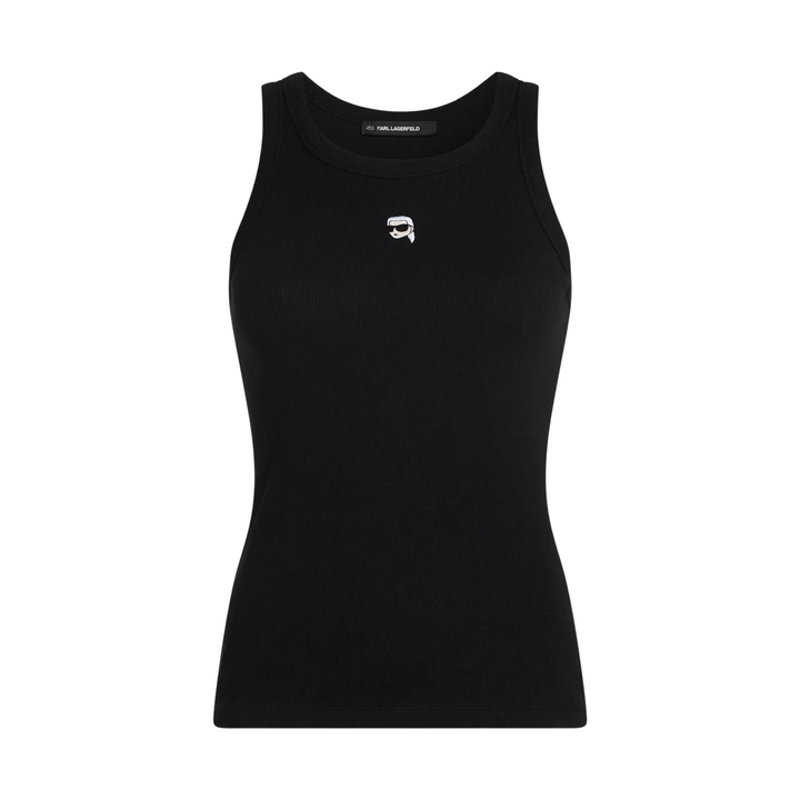 IKON RIBBED TANK TOP BLACK