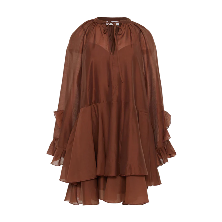Sheen Dress Brown