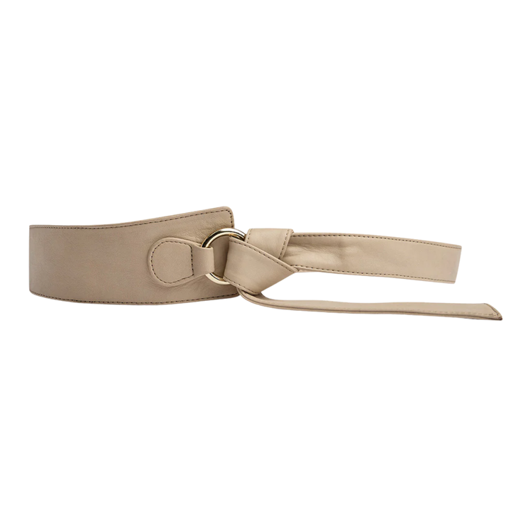 Statement Leather Waist Belt Vanilla