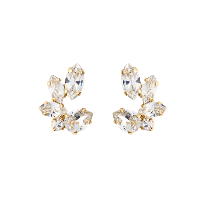 CLARE EARRINGS GOLD CRYSTAL