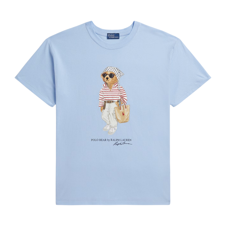 Polo Bear Cotton Jersey T-Shirt Baby Blue