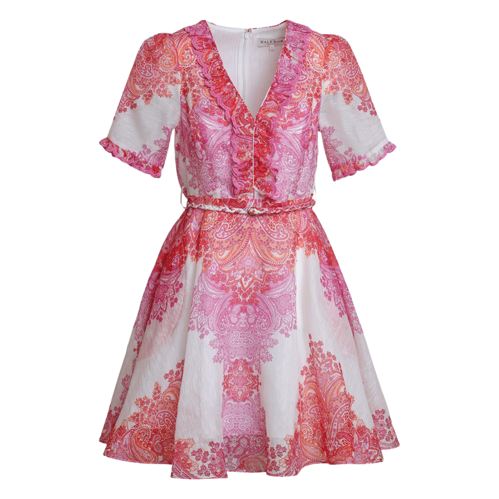 MICAH Silk Linen Dress Pink