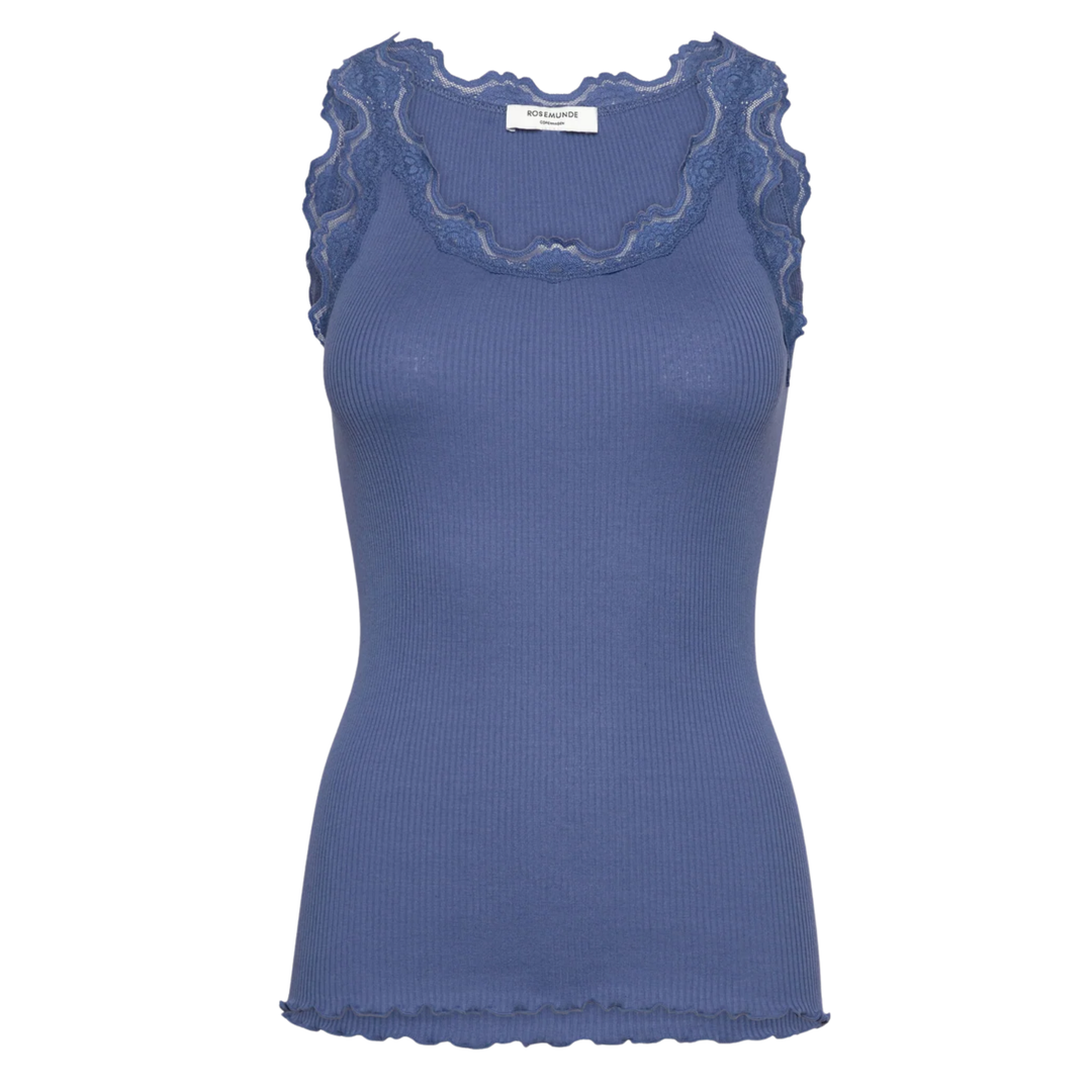 RWBabette U-Neck Lace Top Dutch Blue