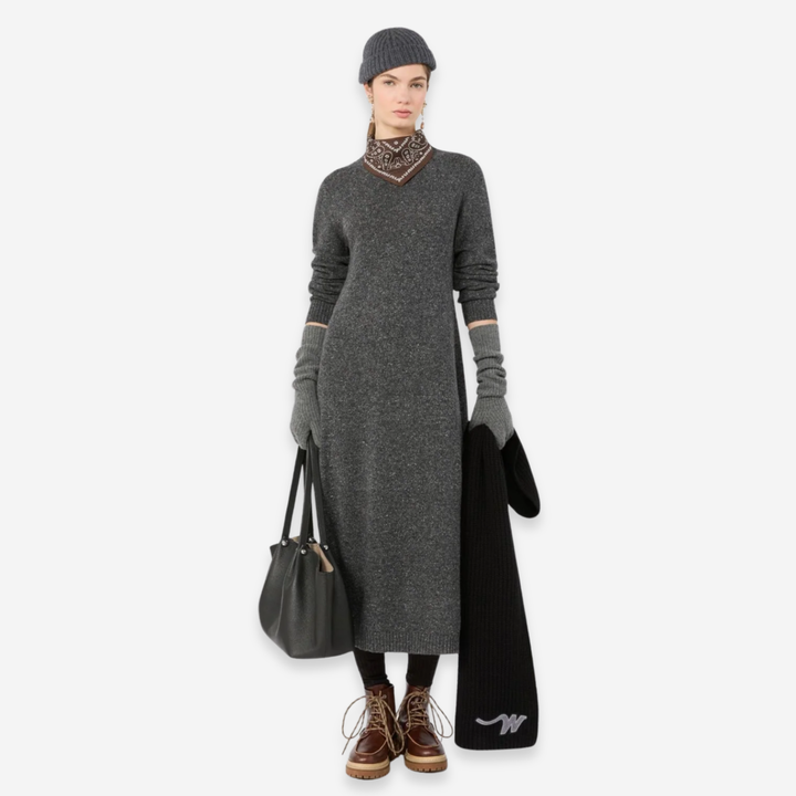 WKDGOCCIA Wool-Blend Tweed Dress
