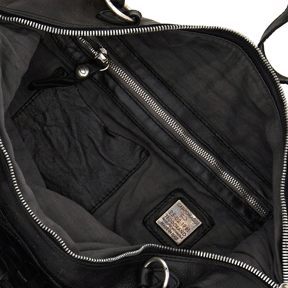 RACHELE - BOWLING BAG COW WOVEN