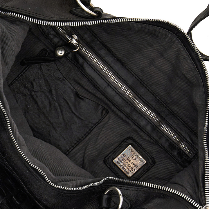 RACHELE - BOWLING BAG COW WOVEN